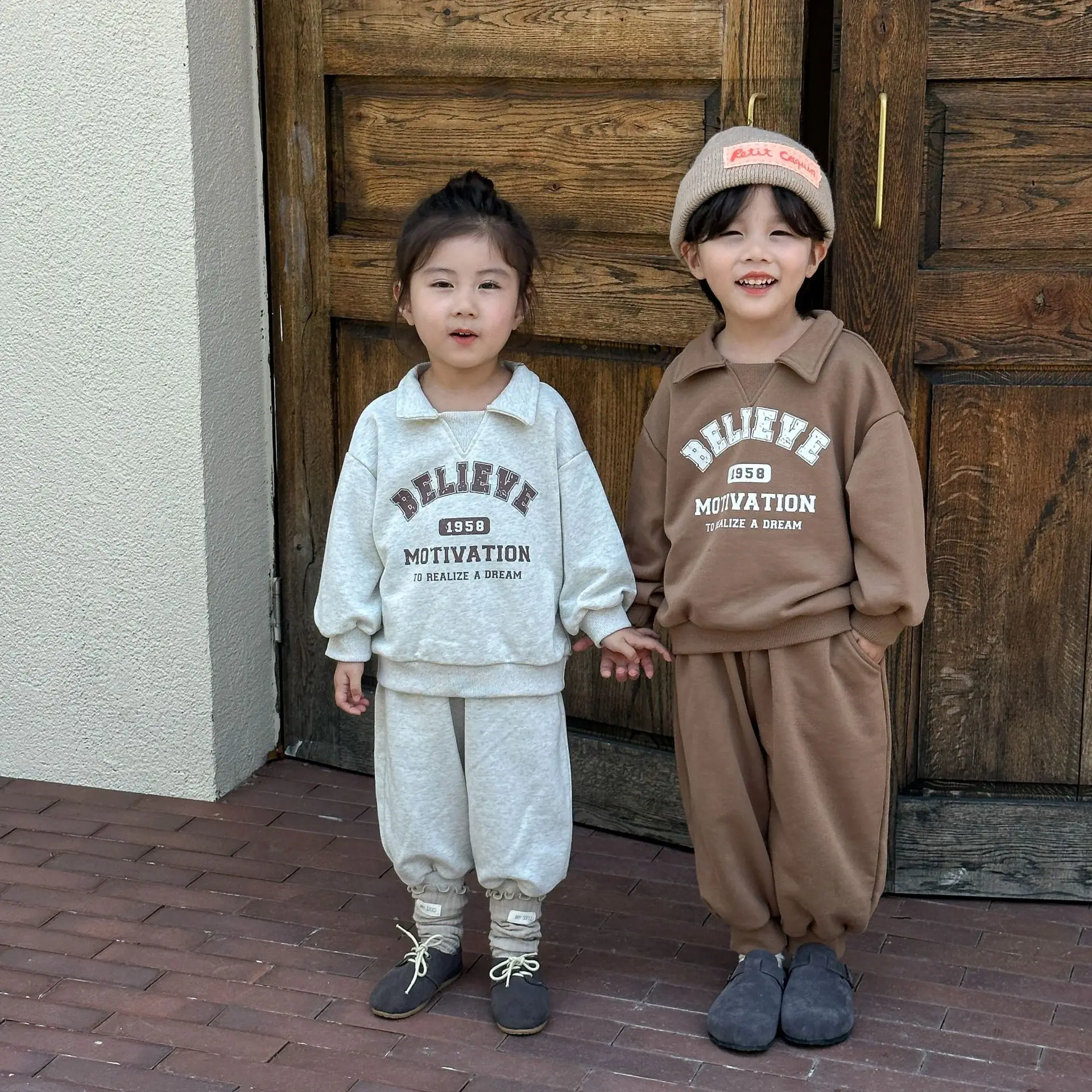 

Children's Autumn Wear Sports Suit Girls 2025 New Spring And Autumn Korean Style Baby Casual Boys' Two-piece Sweat Set