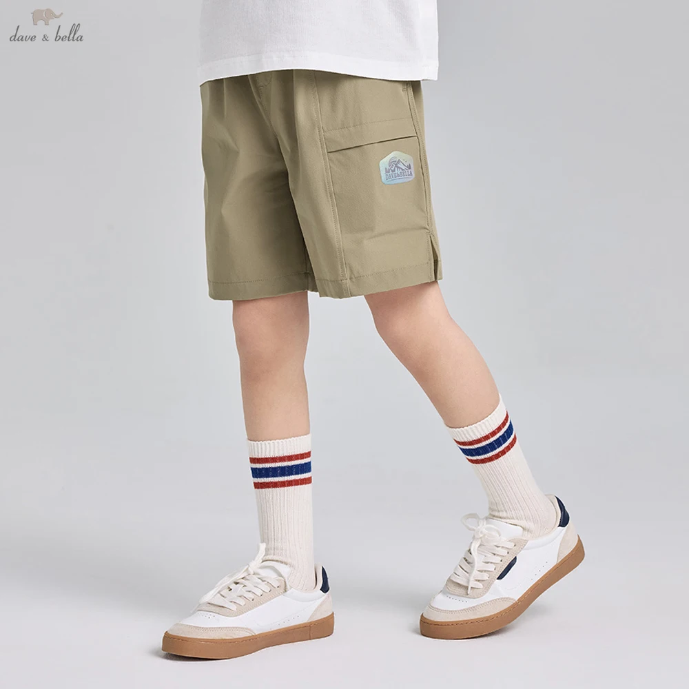 Dave Bella Boys Dry-quick Sports Shorts 7-13 Years Summer Knee Length Pants Children Casual Loose Outdoor DK2262238