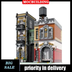 City Street View Fire Station Model Building Block Assembly MOC Fire Truck Building Collection Series Toys