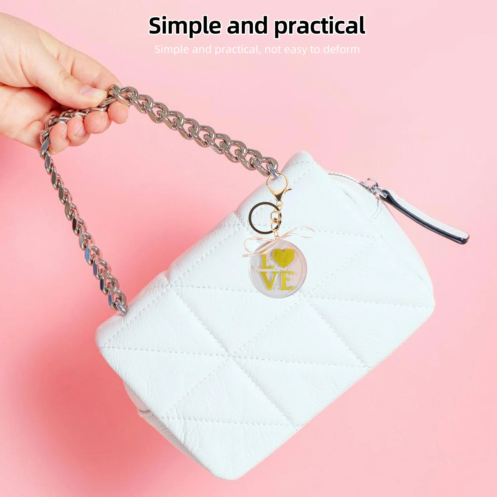 

Tagged Heart Jewelry Casting Mold Key Chain for Diy Molds Silicone Cute with Hole Epoxy Resin Moulds