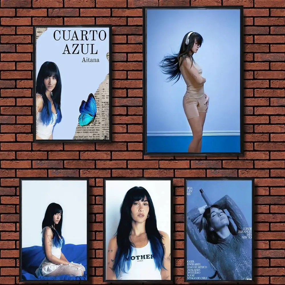 

A-AZUL A-Aitana CUARTO Poster Prints Wall Art Painting Picture Gift Living Room Bar Restaurant Dec Sticker Large