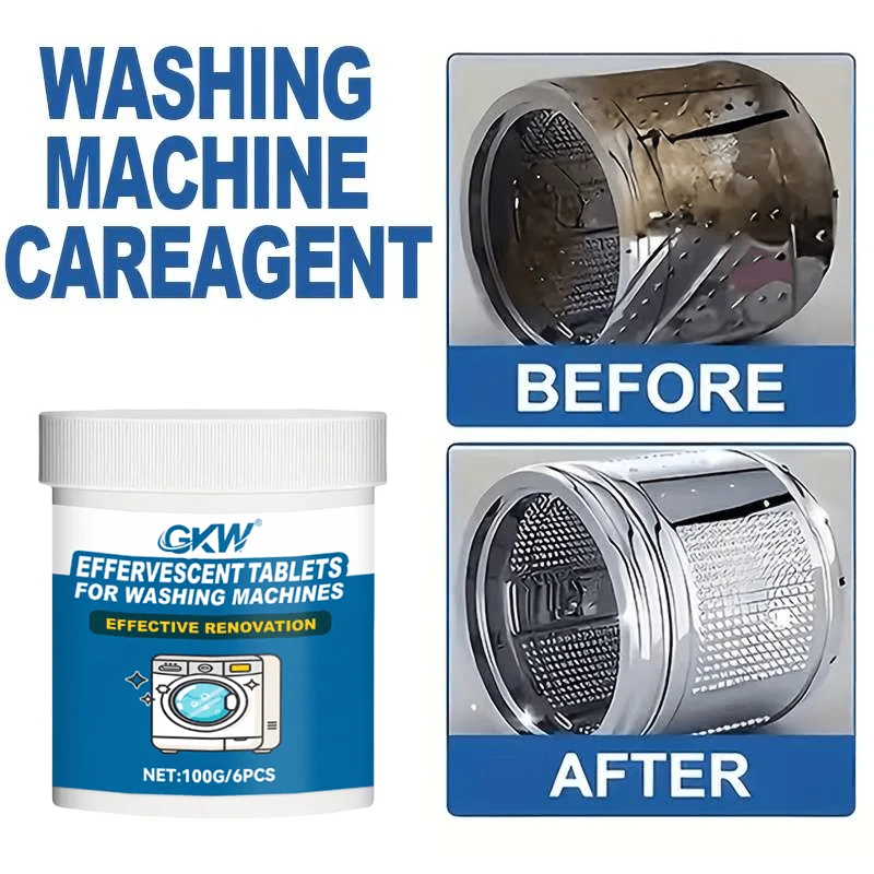 High‑Performance Washing Machine Effervescent Tablets: Deep Clean, Remove Stains & Odors, Drum Care, Extend Life, User‑Friendly