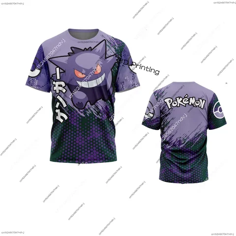 2025 Ny Pokemon T-shirt Pikachu Barn T-shirt Sommar Vuxna Herr/Dam Anime Kortärmade Toppar Casual Modekläder 8 best sales Pikachu T-shirt - №8