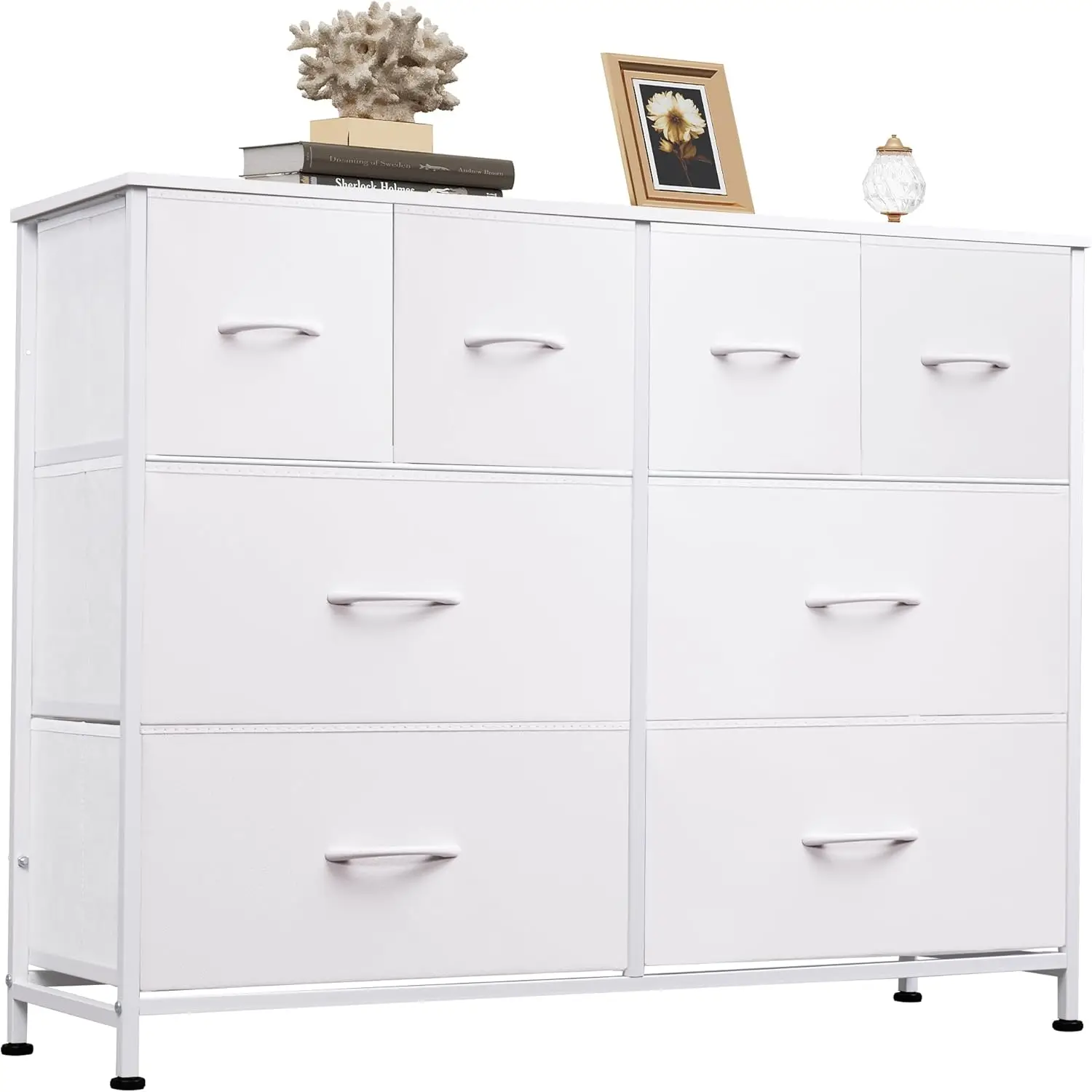 

Dresser For Bedroom With 8 Drawers, Wide Fabric Dresser For Storage And Organization, Bedroom Dressers, Chest Of Drawers For