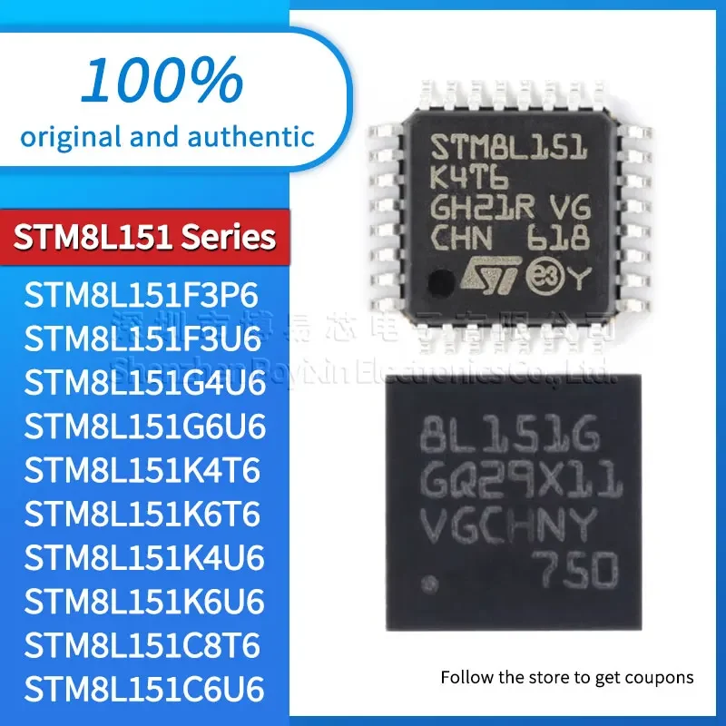 

STM8L151F3U6 STM8L151F3P6 STM8L151G4U6 STM8L151G6U6 STM8L151K4T6 STM8L151K6T6 STM8L151K4U6 C8T6 C6U6 C8U6 R6T6 R8T6 new version