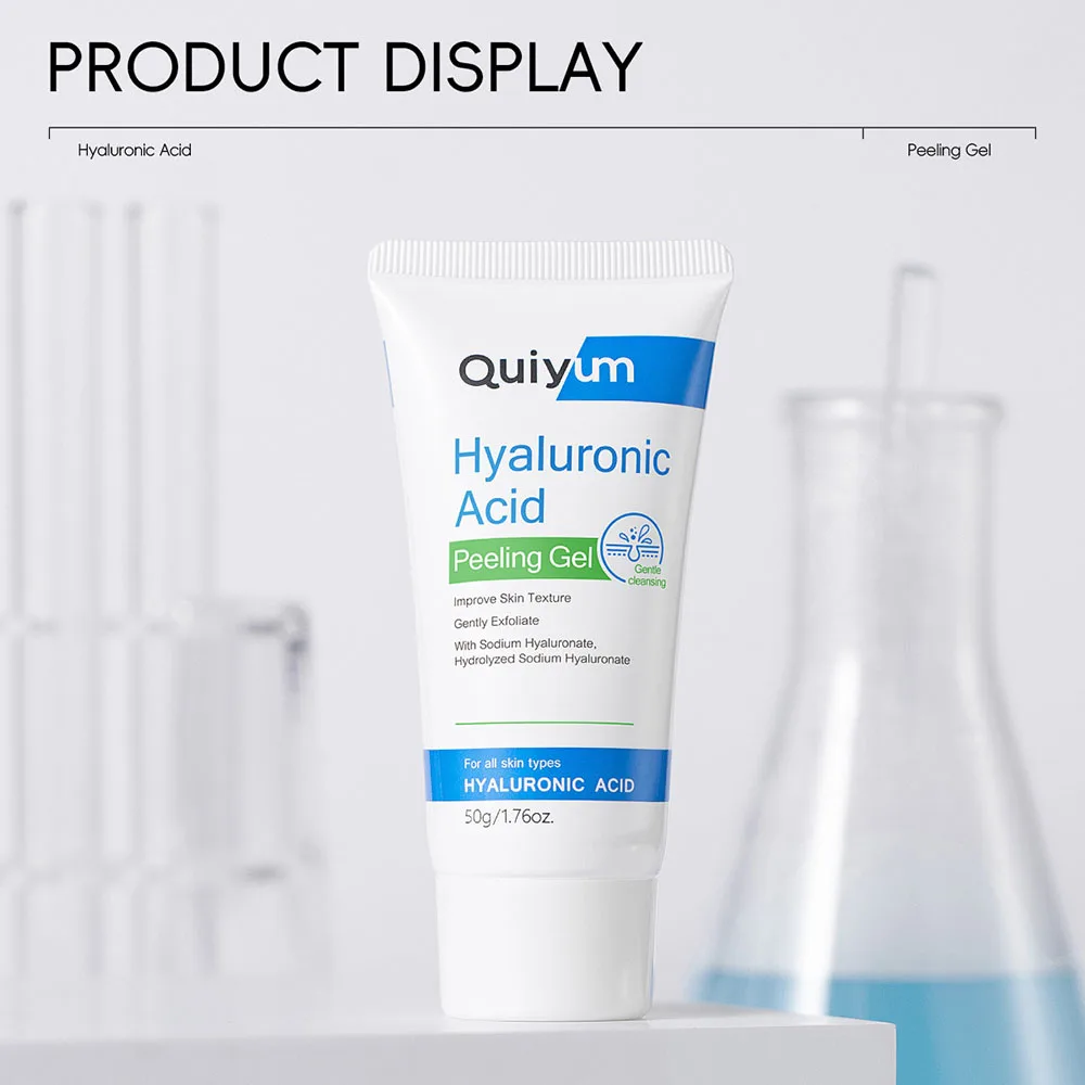 

Отшелушивающий гель для умывания, нежный пилинг-гель для удаления омертвевшей кожи для всех типов кожи, глубоко очищающий и увлажняющий скраб QUIYUM 50г