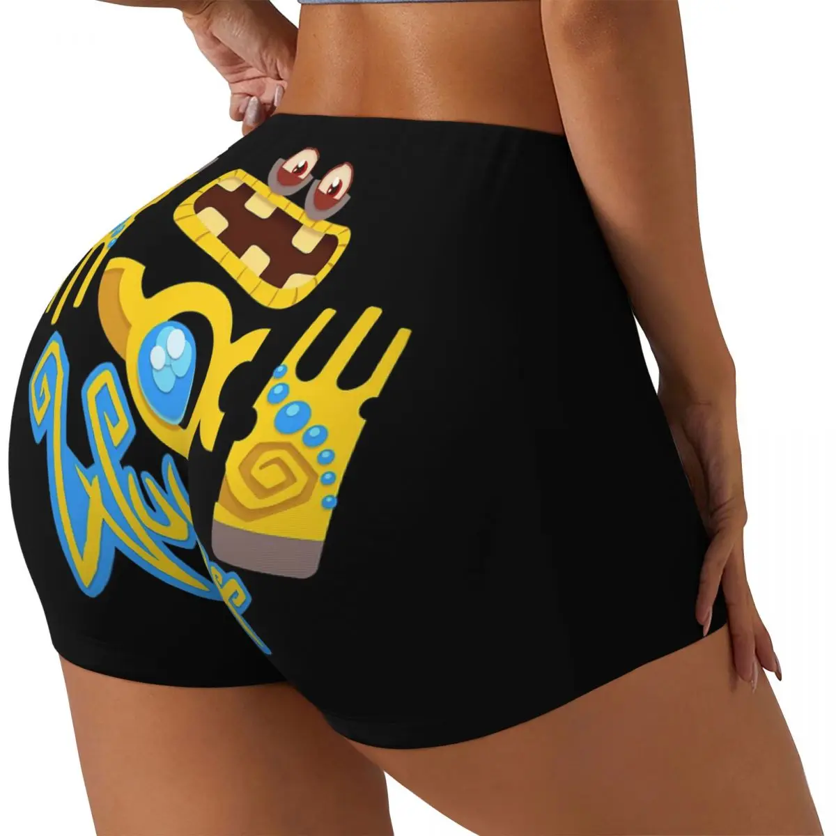 

Женские шорты для бега Wubbox My Singing Monsters на заказ, спортивные шорты для йоги, волейбола, байкера