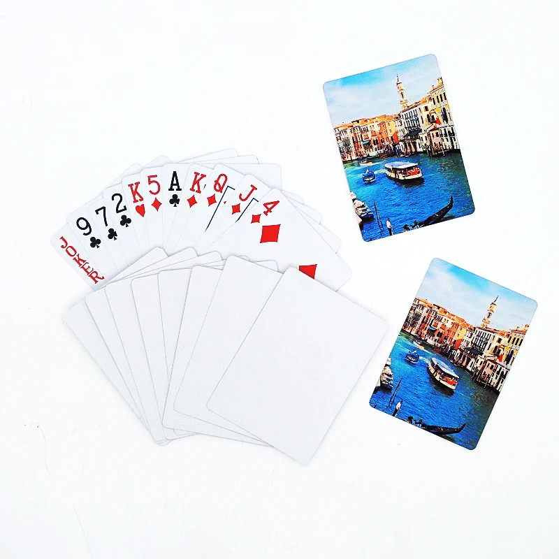 

Free Shipping 10 Boxes/Lot Sublimation Blank Paper Game Playing Cards For Traveling Home Festival Use