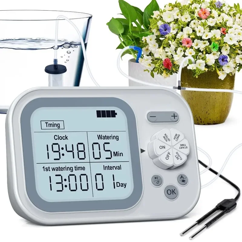 Automatic Plant Waterer Garden /Indoor,Programmable Drip  Water Timer System Kit  ,Smart Humidity Detection Watering