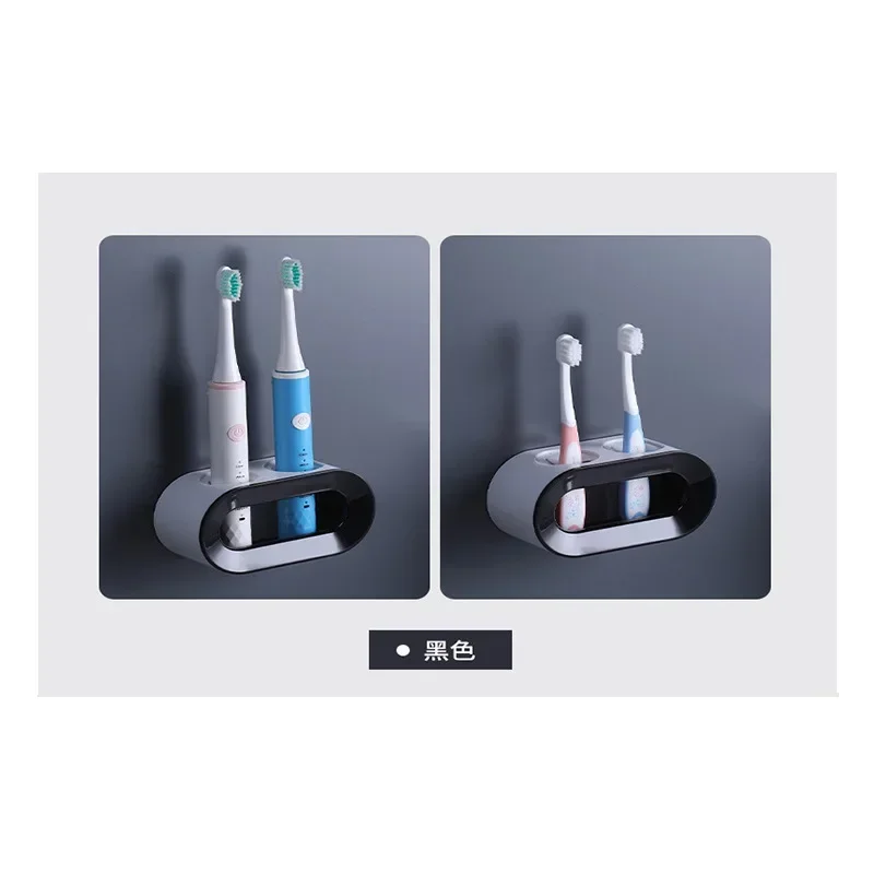 Electric Toothbrush Holder Double Hole Self-adhesive Stand Rack Wall-Mounted Holder Storage Space Saving Bathroom Accessories