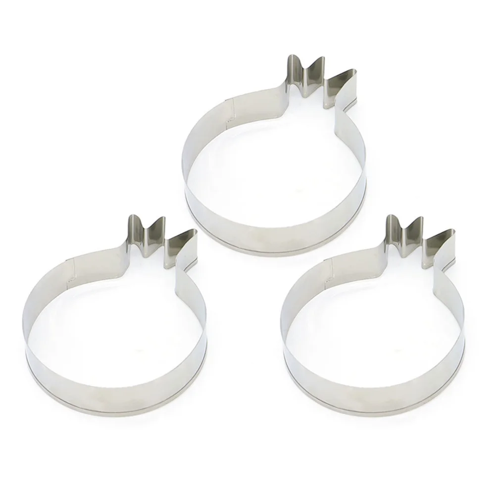 

3Pcs Premium Stainless Steel Pomegranate Cookie Mold for Baking Cake Chocolate Candy Ice Cube DIY Dessert Tools