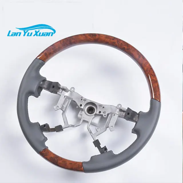 

For Toyota 2008-2015 Land Cruiser Peach Wood Steering Wheel LC200 Peach Wood Interior Replacement Modification