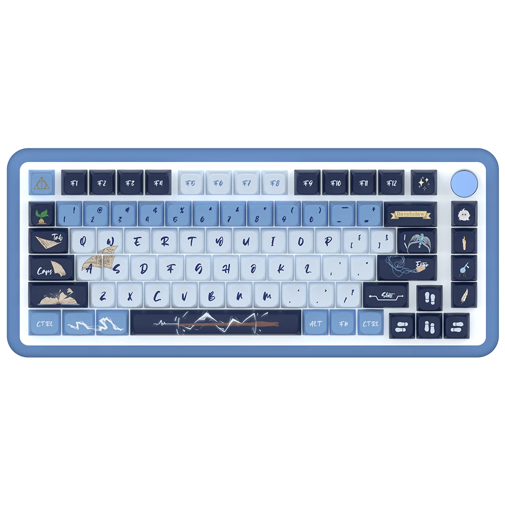 KYOMOT 158 teclas Ravenclaw Magic Academy tema Keycaps Dye Sub MDA perfil películas Anime Keycap para MX Switch Teclado mecánico