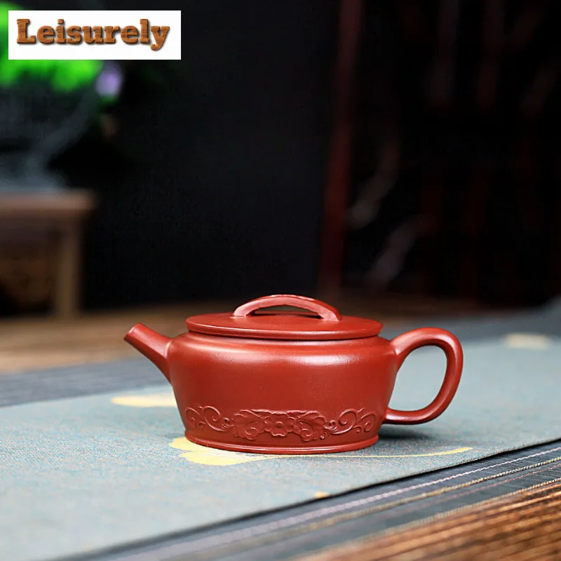 140ml Traditional Yixing Purple Clay Teapots Handmade Large Caliber Pot Raw Ore Dragon's Blood Sand Mud Kettle Zisha Teaset Gift