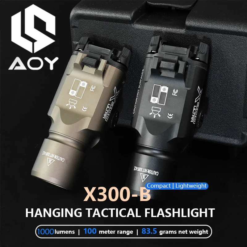 X300 LED Flashlight Tactics Metal SF X300-B X300B 1000LM Strobe Weapons Scout Light White LED For Gloc Pistol Hanging 20mm Rail
