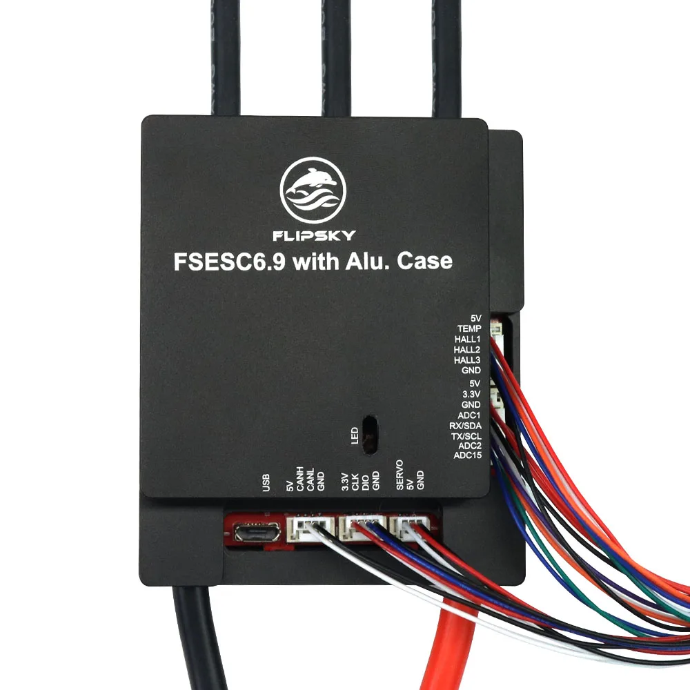 Fsesc6.9 100a base em vesc6.6 com caixa de alumínio para skate elétrico/scooter/ebike controlador de velocidade esk8 | flipsky