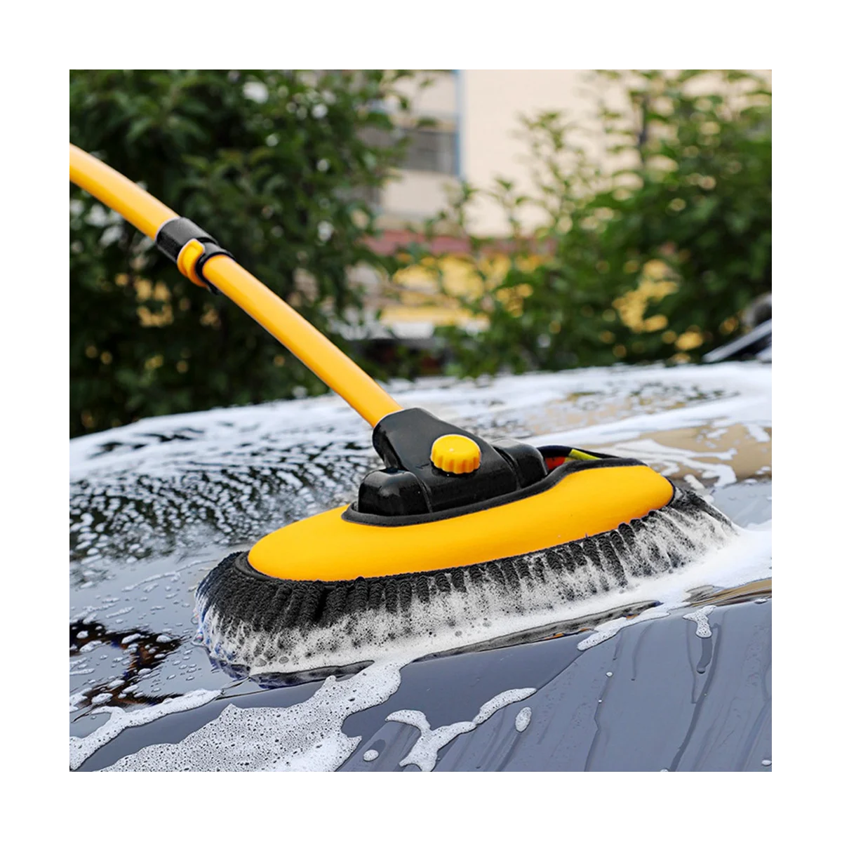 Car Wash Mop Adjustable Telescoping Long Handle Cleaning Brush Microfiber Soft Hair Auto Cleaning Accessories