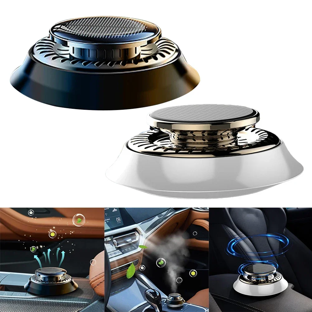 Car Air Solar Creative Rotation Perfume Diffuser Small Lasting Fragrance ABS Material Handy And Portable Accurate Fitment