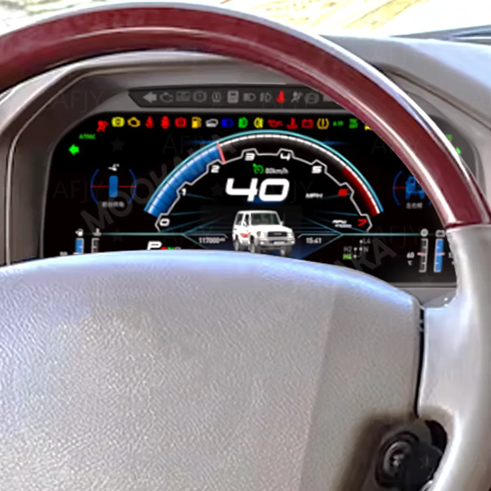 For Toyota Land Cruiser LC70 LC75 LC76 LC79 2007-2024 LCD Digital Dashboard Cluster Virtual Instrument Panel Speedometer Cockpit view 5