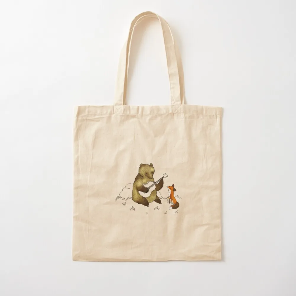 حقيبة Bear & Fox Tote حقيبة سوبر ماركت قابلة للطي حقيبة قماش للنساء المتسوقين حقيبة قماشية للنساء #2