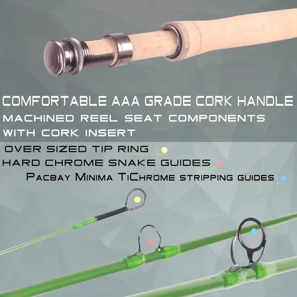 Caña de pesca con mosca MAXCATCH Trout Lite IM12 – acción media-rápida - imagen 2