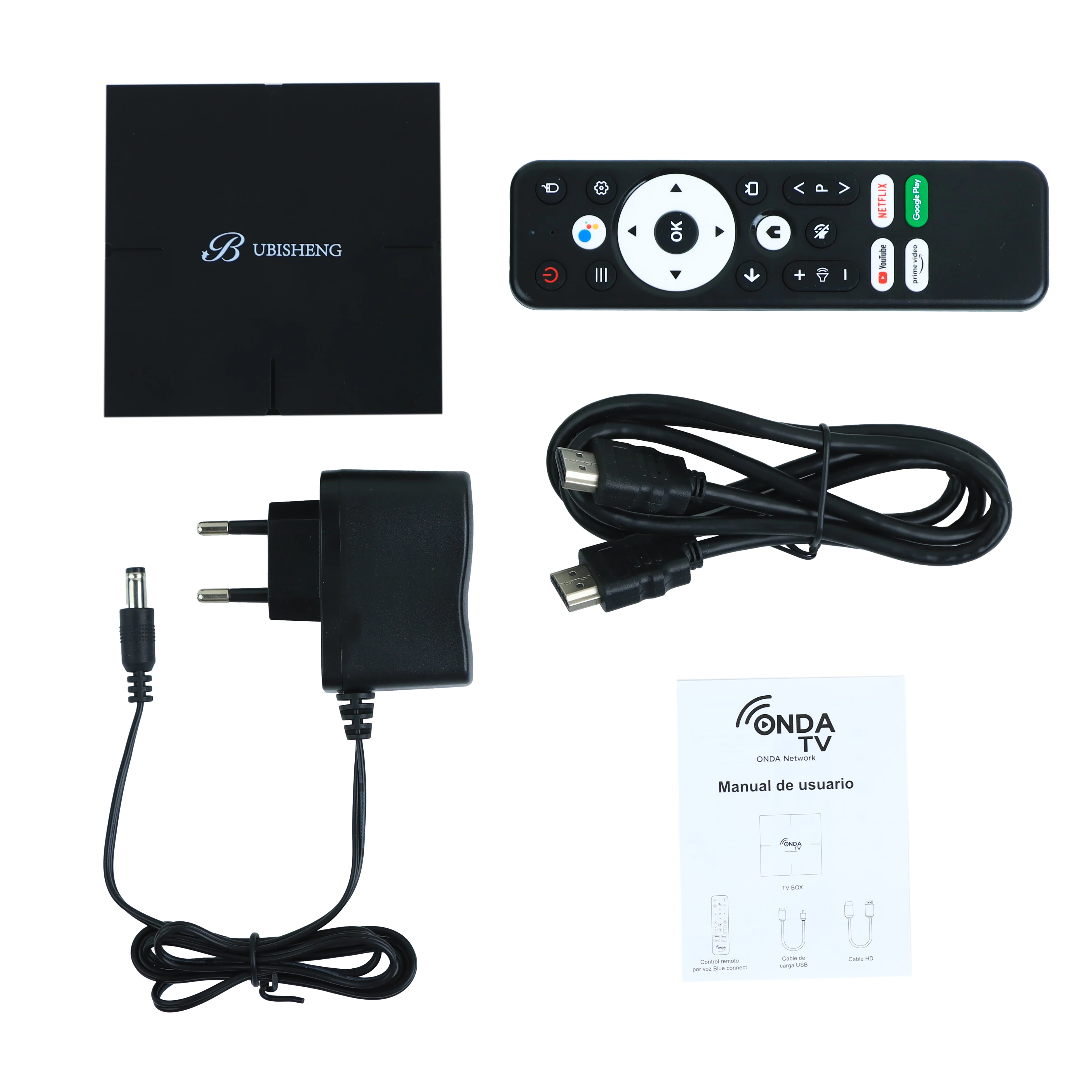 Nuevo Smart Internet Tv Box 2 + 16G 2,4G/5G (2T2R) decodificador 4K BT5.2 compatible con español, ruso, francés italiano, aplicación de Google Netflix