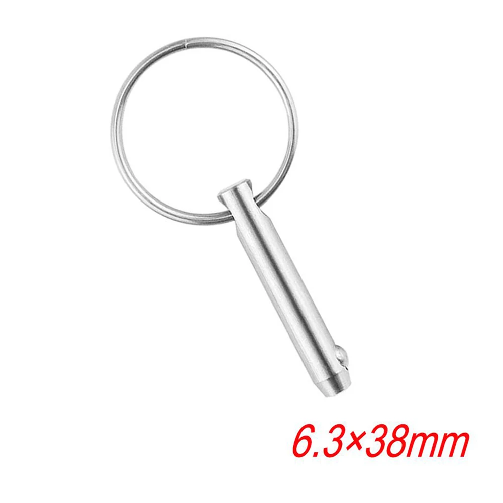 Marine Grade Safety Pin Solid Body Construction Stainless Steel Ball Pin Quick Release Silver High Performance