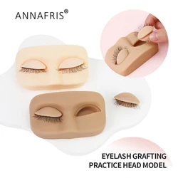 Practice Eyelash Small portable Head Mannequin Silicone material Removable Replacement Eyelid Training Eyelash Extensions Tools