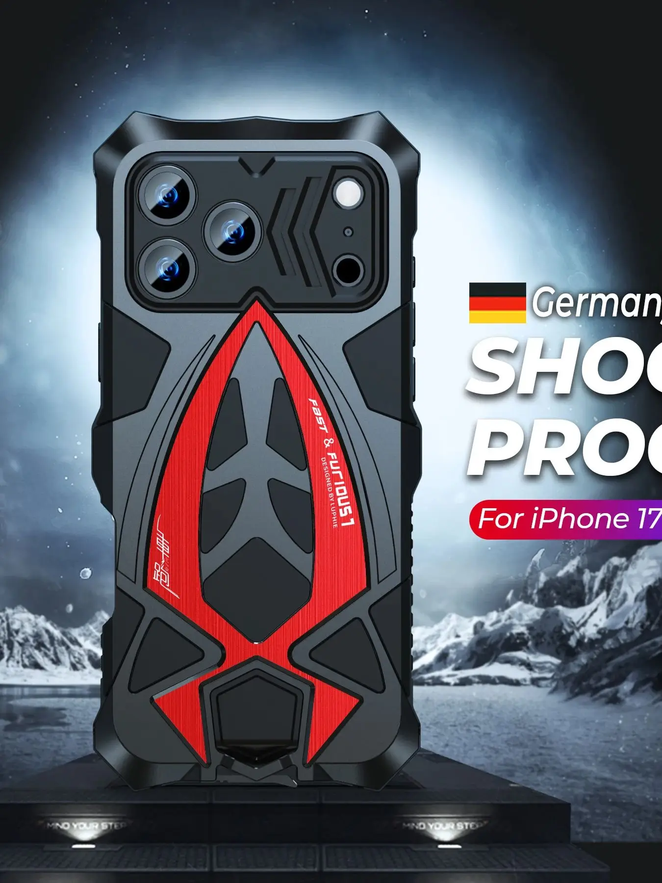 Militaire kwaliteit zware metalen telefoonhoes voor iPhone 17 16 15 14 13 Pro 16E 17E Max Luxe schokbestendige achterkant bumper - afbeelding 2