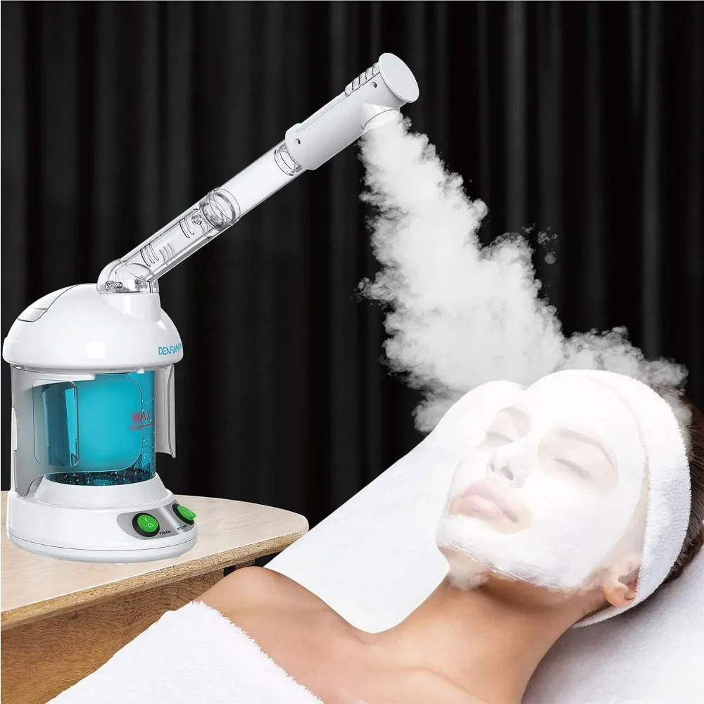 

Facial Steamer, Ionic Face Steamer with Extendable 360° Rotating Arm Portable Facial Steamer for Personal Care At Home or Salon