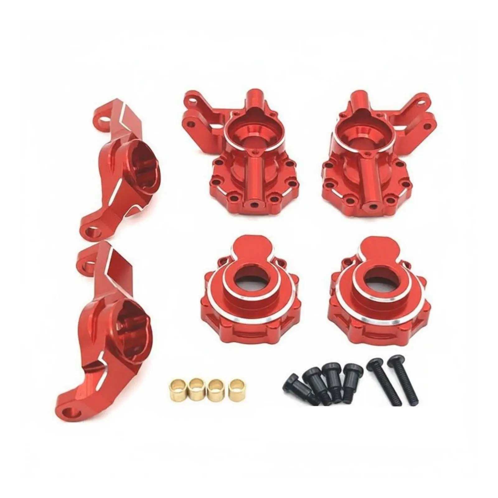 Aluminum Caster Block Set CNC Machined Front Portal Axle Housing Kit