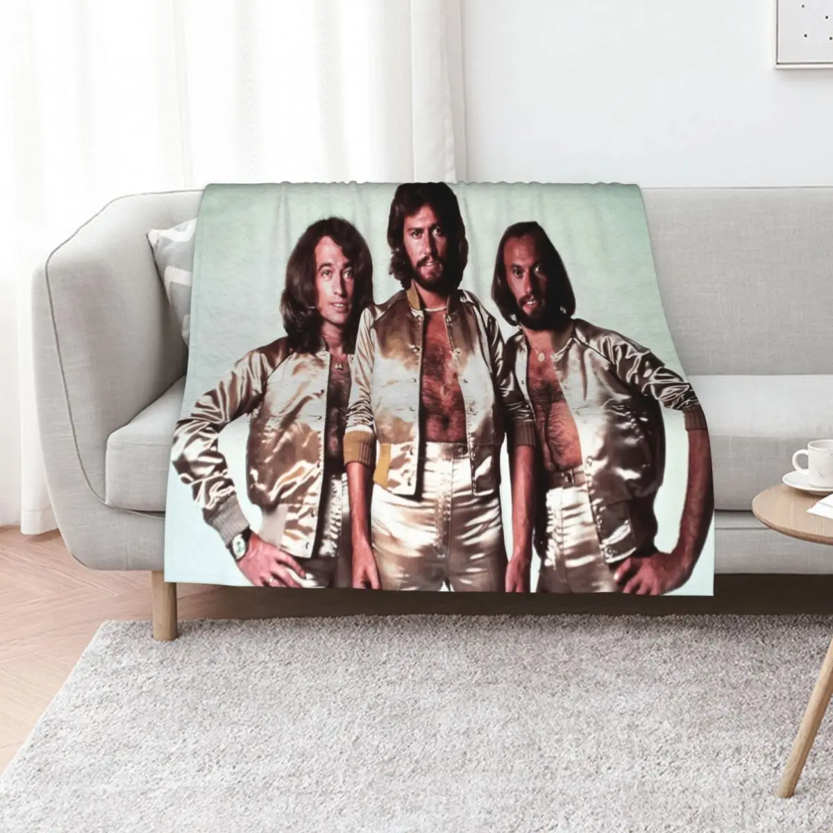 Design Actually A Bee gees Band Poster Throw Blanket Summer Beddings cosplay anime funny gift For Baby Bed linens Blankets