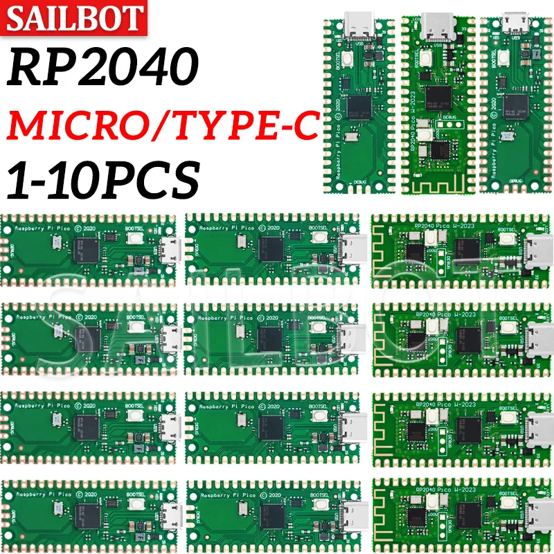 Raspberry Pi Pico Board RP2040 PICO W Dual-Core 264KB ARM Low-Power Microcomputers High-Performance Cortex-M0+ Processor