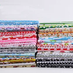 7Pcs 25x24cm Mix Floral Stripe Cotton Fabric Printed Cloth Sewing Quilting Fabric for Patchwork Needlework DIY Handmade Material