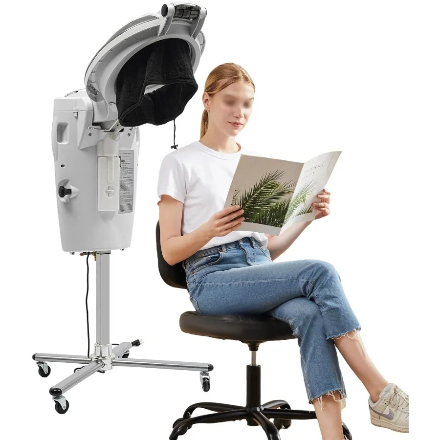 

Профессиональный отпариватель для волос для салона дома, 700 Вт, озоновая паровая терапия с легким уходом кожи головы, фен с капюшоном и регулируемой высотой