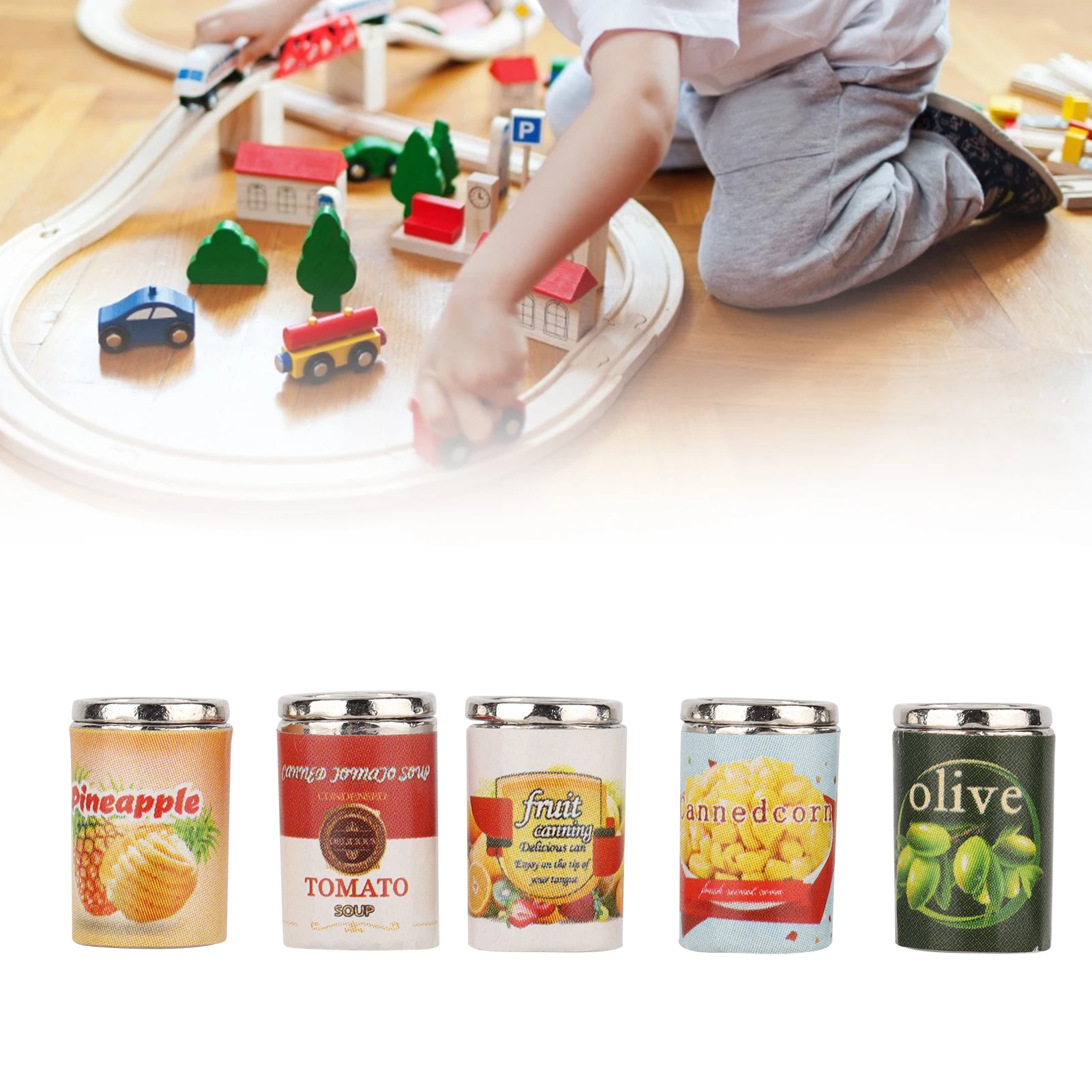 

ZK50 5 шт. мини-кукольный домик, аксессуары для напитков, миниатюрные модели фруктовых банок для украшения кукольного дома, модели фруктовых банок