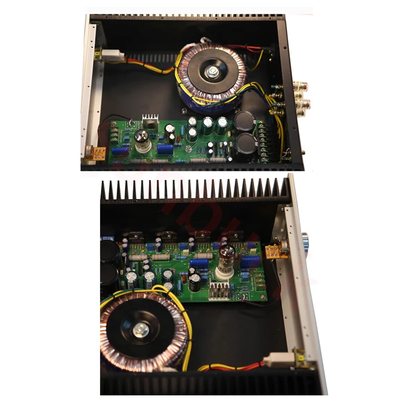 Sunbuck LM3886 2 Parallel 120W Channel 2.0  HIFI Combined Amplifier Front and Rear Stones 6N11/6DJ8 Preamplifier Audio