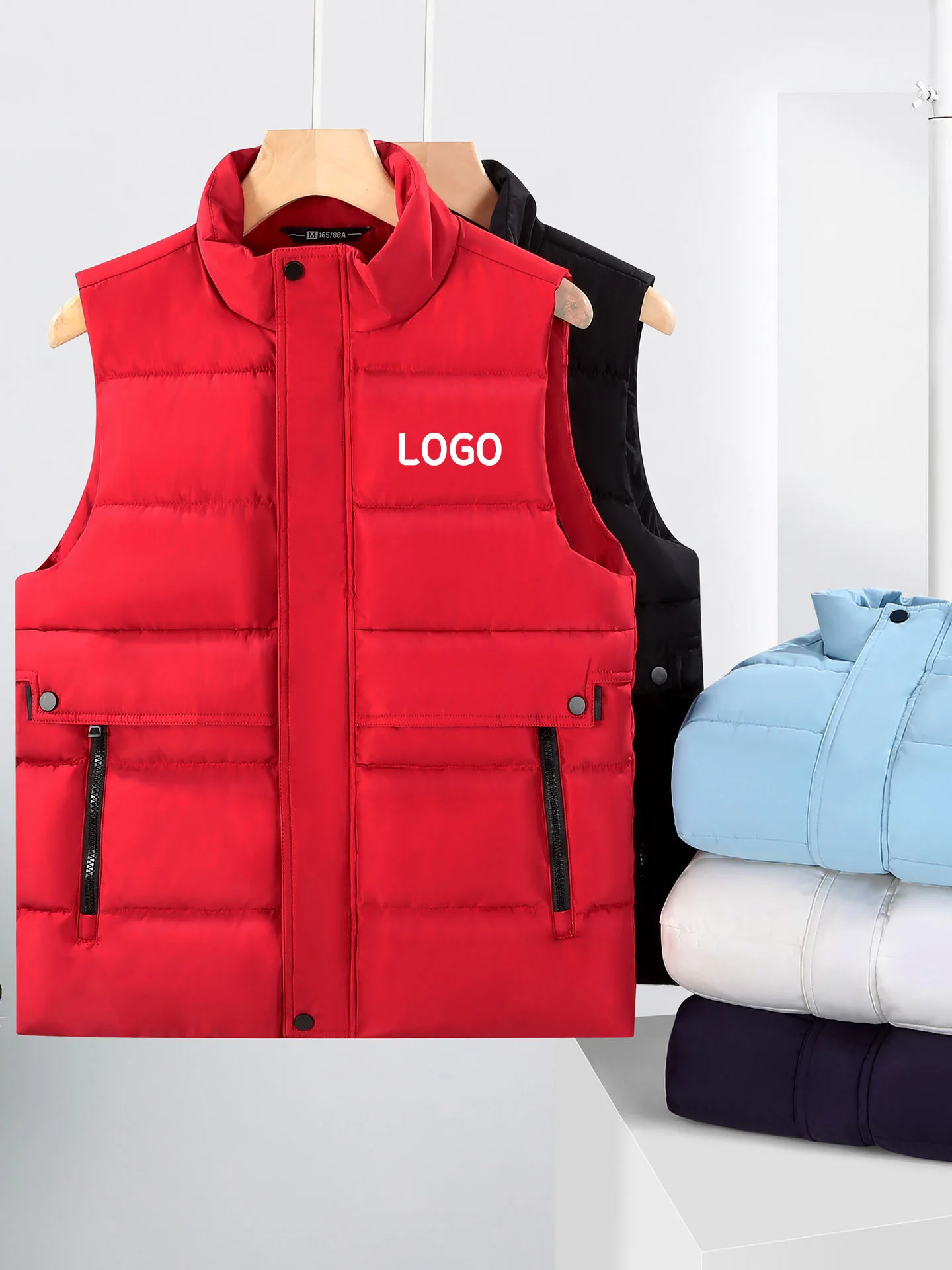 

Cotton-padded Vest Winter Warm Men's Soft Padded Waistcoat Windproof Stylish Outerwear for Outdoor Activities