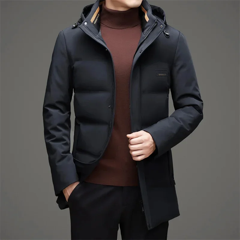 COZOK Long Down Jacket Man Duck Men\'s Lightweight Padding Male Winter Brand Jackets Cold Clothes Mens Coat