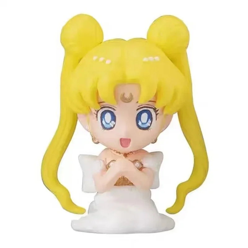 Bandai Gashapon Sailor Moon uścisk dane zacisk do kabli figurka lalki gotowa do dekoracji produktu Model kolekcjonerski zabawka na prezent