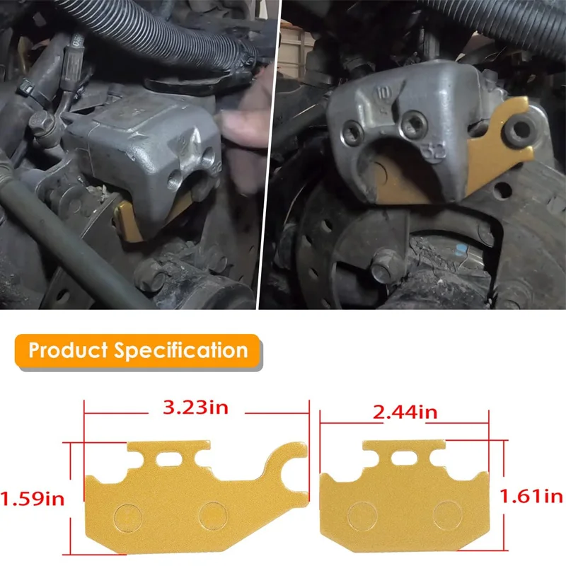 Brake Pads Heavy Duty FA307+FA317 Fits for Bombardier,Can Am Outlander/Max , Renegade Front + Rear Ceramic Disc Metal Brake Pads