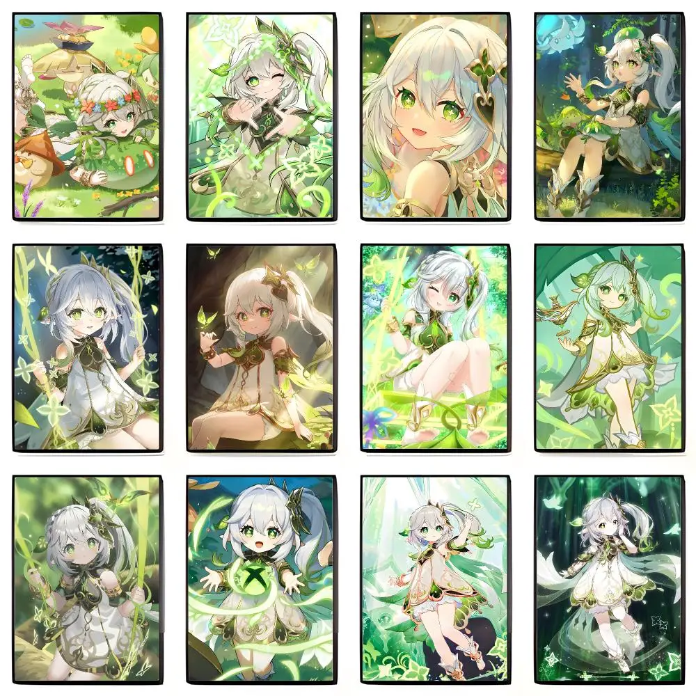 Tender Dendro Wise G-Genshin Impact Nahida Poster High-definition Art Sticker Self Adhesive Waterproof Home Decoration