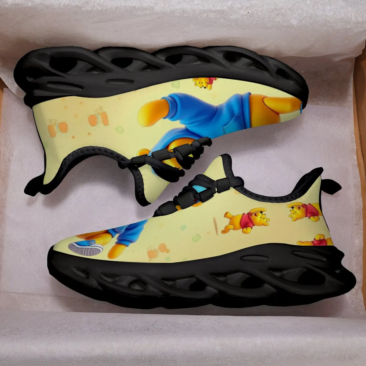 

Детская спортивная обувь, дышащая прогулочная обувь с милым мультяшным принтом для мальчиков и девочек, удобные дышащие кроссовки на платформе