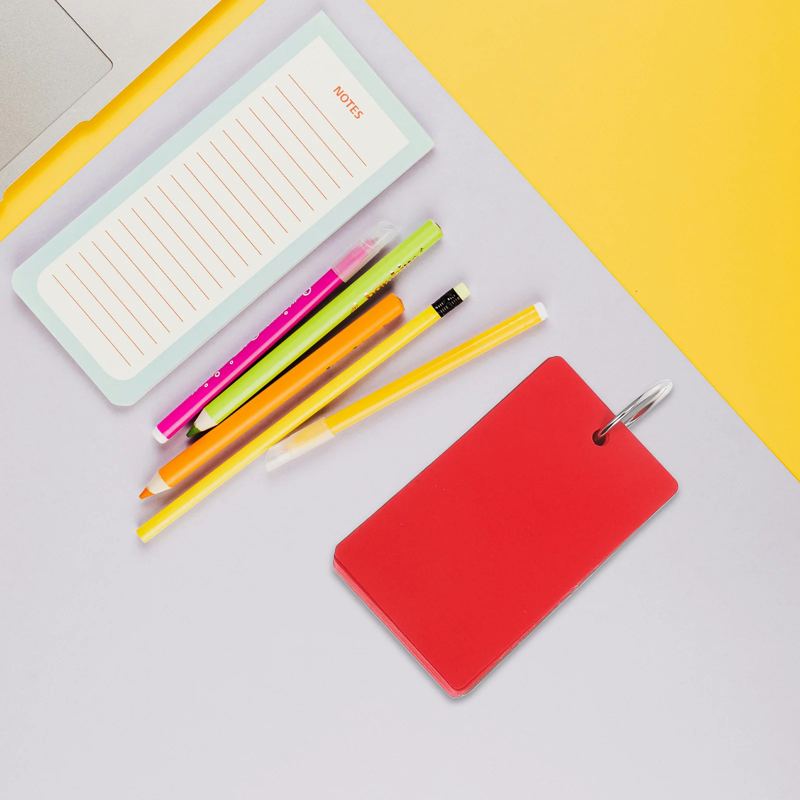 

4Pcs Kraft Paper Binder Ring Notepad Portable Refillable Blank Flash Cards DIY Study Cards School Stationery Portable Notepads