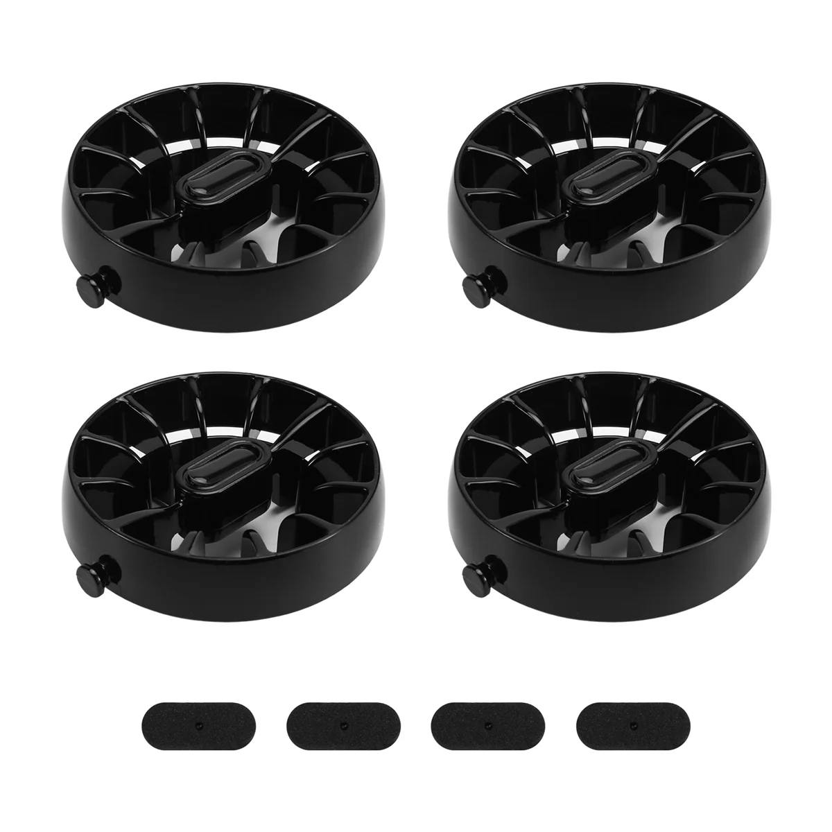 1Set/4pcs Car Vortex Air Conditioner Air Outlet Modification Parts for Mercedes Smart 453 Fortwo Black