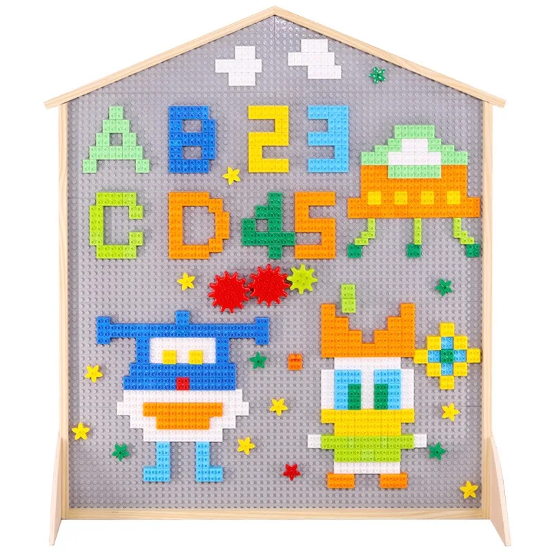 

Large movable wall-mounted building block wall baby Gaole large particle magnetic room household