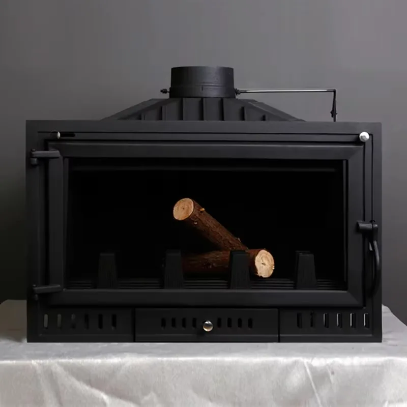 

EU Home Cast Iron Burning Wood Fireplace All Combustible Materials Friendly Built-in Wood Fireplace by Manufacturers