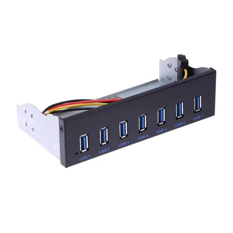 

USB3.0 7-port HUB optical drive position panel 5.25-inch 7-port HUB 19PIN to 7-port, dual core