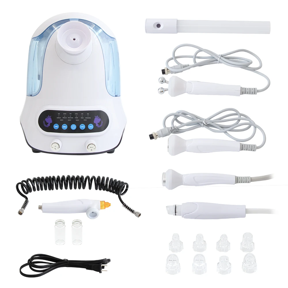 6 In 1 Hydrogen Oxygen Hydro Dermabrasion Machine Steam Deep Facial Cleaning Skin Care Beauty  Facial Spa Device