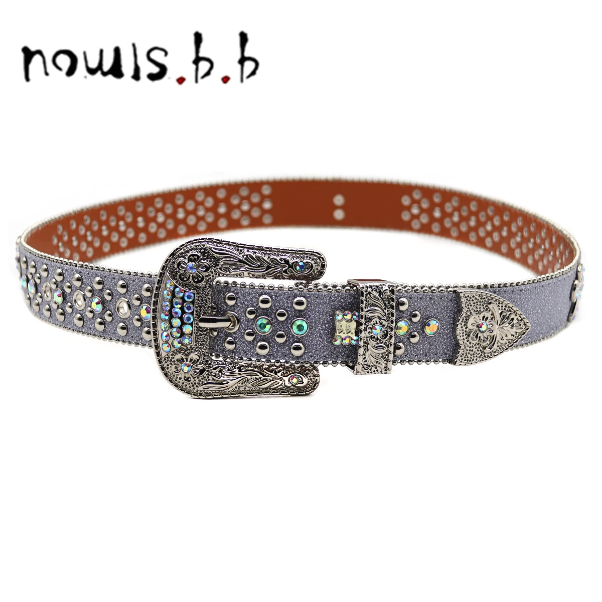 Punk Rock Belts for Women Luxury Brand Letter Rhinestone Bling Buckle PU Decorative Y2K Waist Belt Vintage Men Jean Waistband